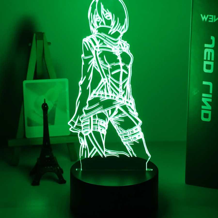 Tanio Stół akrylowy lampa Anime atak na tytana na wystrój pokoju ś… sklep