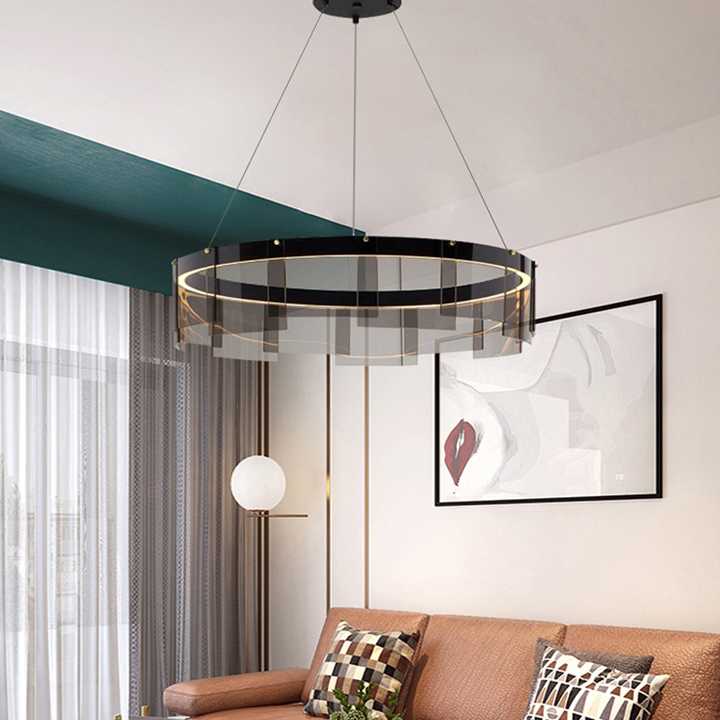 Tanio LED Nordic Amber Smoky Glass - nowoczesne żyrandole i lampy … sklep