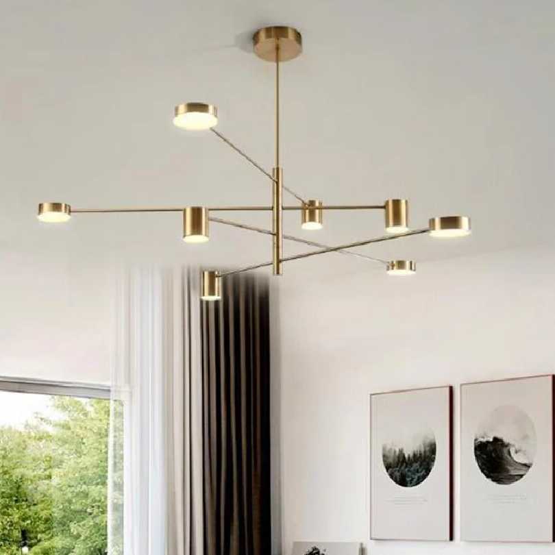 Tanio Złote żyrandole żarówki LED lampa salon jadalnia sypialnia n… sklep