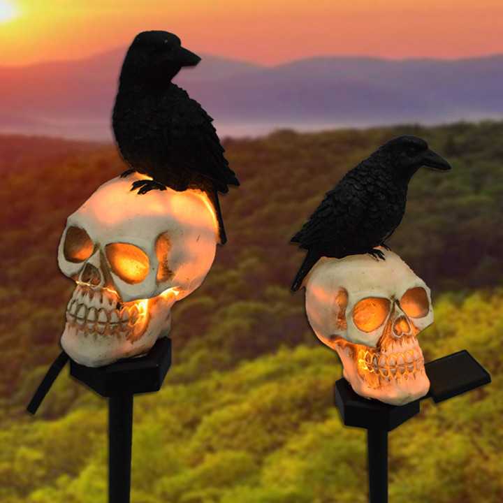 Tanio Halloween dekoracje lampy słoneczne szkielet wisząca lampa ż…