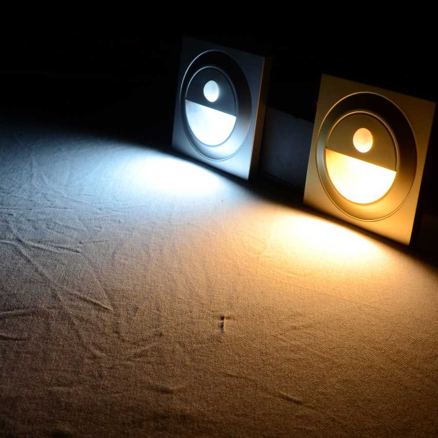 Tanio Kwadratowy ścienny czujnik światła PIR czujnik LED lampa sch… sklep
