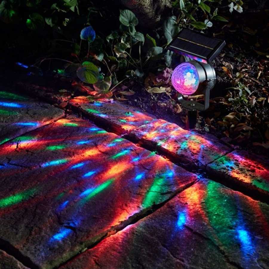 Tanio Festiwal trawnik zewnętrzny obrotowa lampa RGB światło sceni…