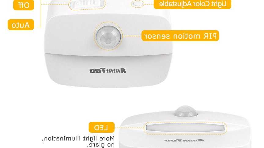 Tanio LED Night Light EU Plug In Smart Motion Sensor Light 220V Wa… sklep