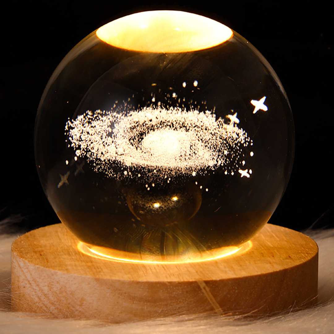 Tanio Lampa kryształowa świecące planetarne Galaxy lampka nocna kr… sklep