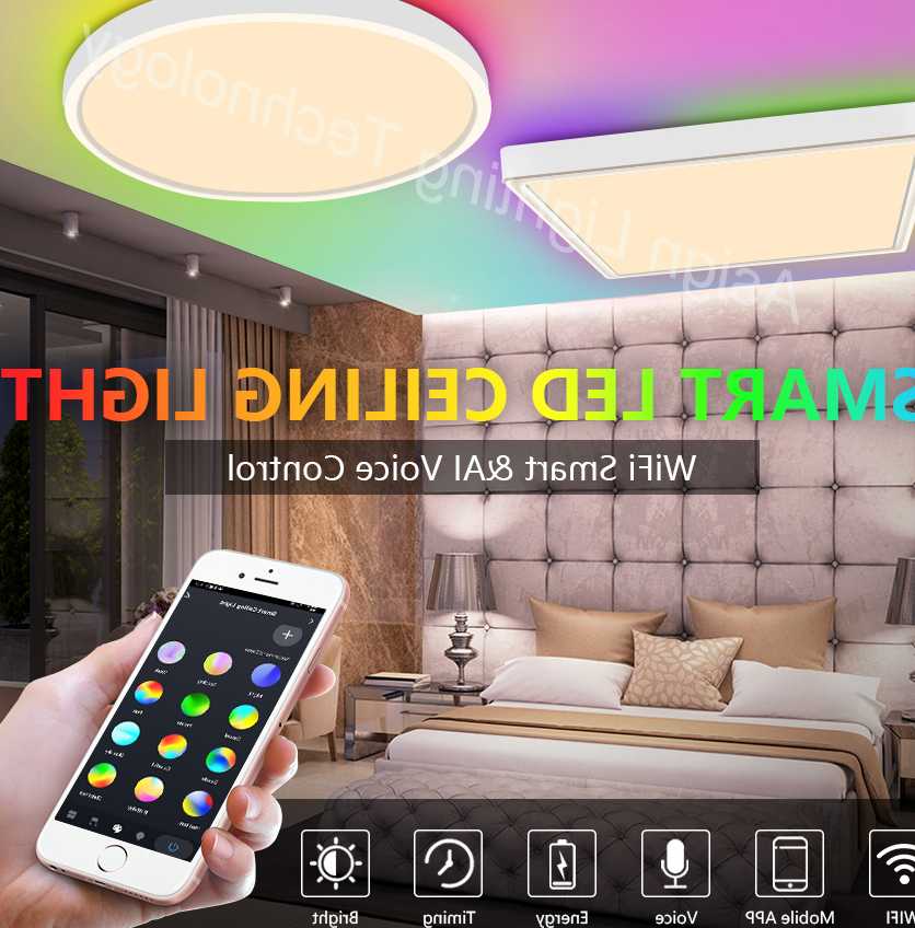 Opinie Inteligentna dioda LED sufitu Tuya WiFi z ściemnianiem RGB 4… sklep online