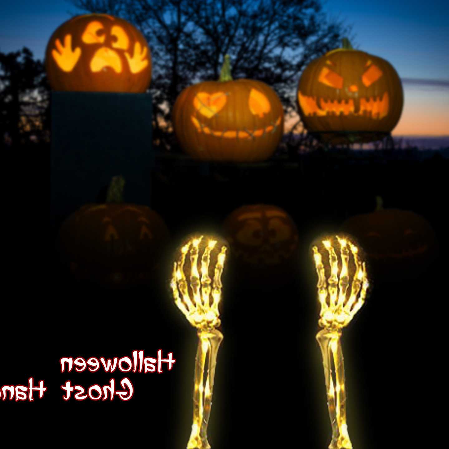 Opinie Halloween oświetlone szkieletowe ramię słupki zasilanie bate… sklep online