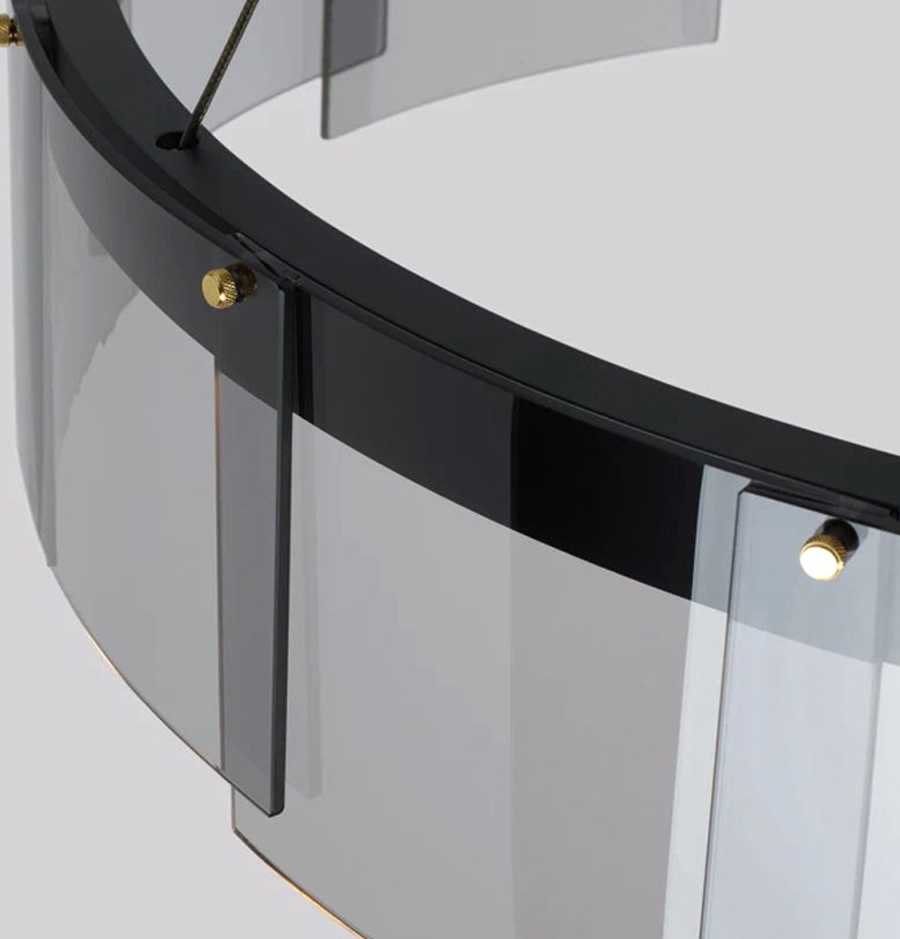 Tanio LED Nordic Amber Smoky Glass - nowoczesne żyrandole i lampy … sklep