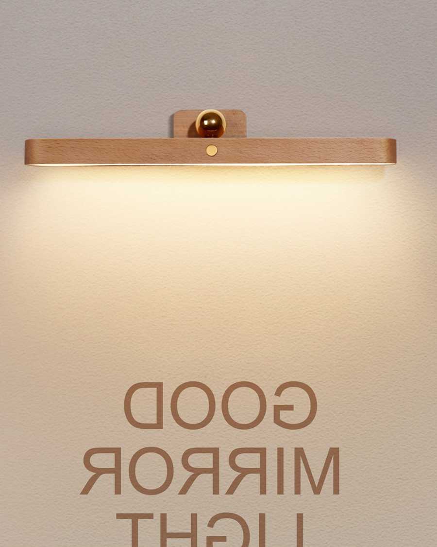 Opinie USB ładowanie drewniane lustro przednie wypełnienie światło … sklep online