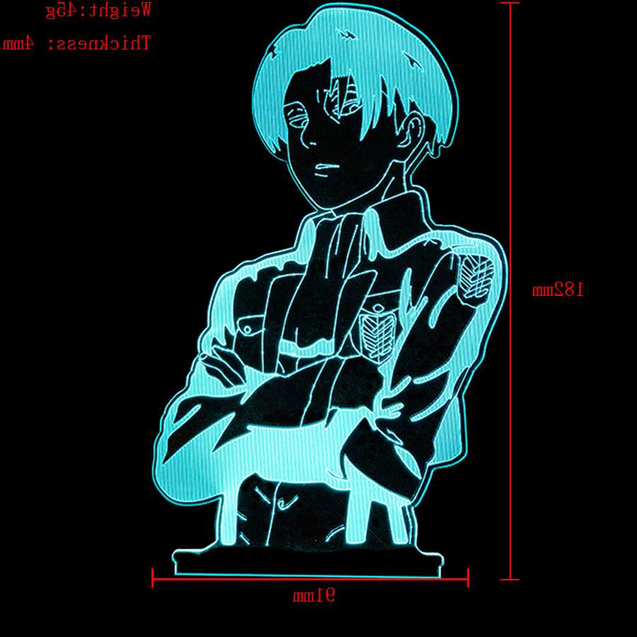 Tanie Anime 3d lampa atak na Titan Levi Ackerman światło na dekora… sklep internetowy