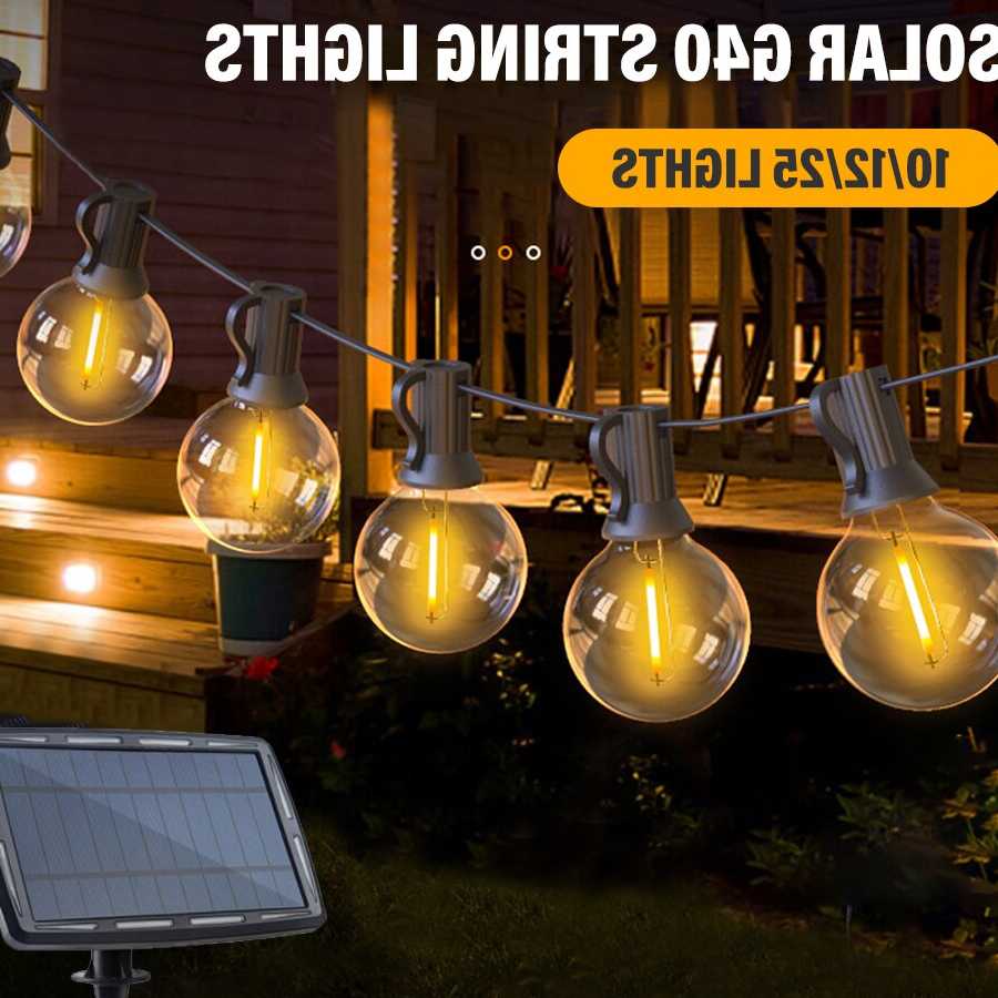 Tanio LED Solar G40 Garland String Lights USB Rechargeable Waterpr…