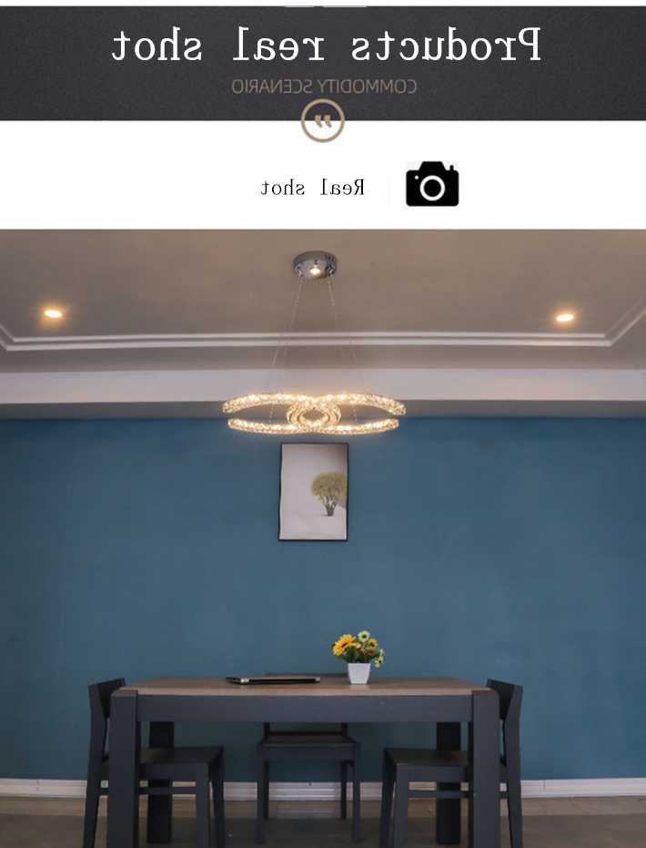 K9 crystal chandelier simple stainless steel living room bed…