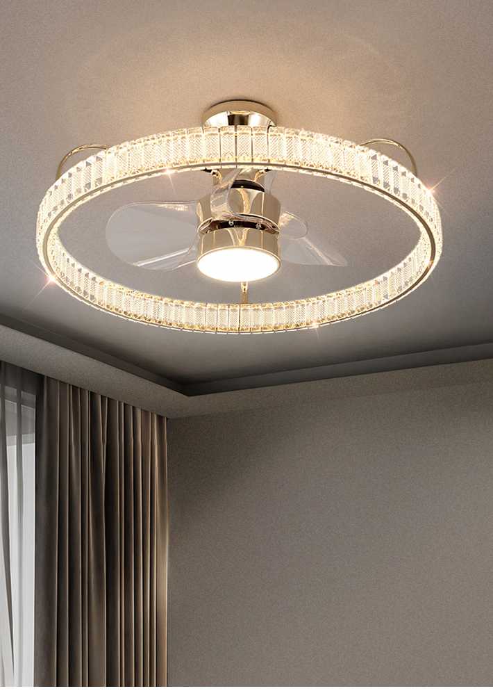 Tanie Luksusowy kryształ odwracalny wentylator sufitowy światła z … sklep internetowy