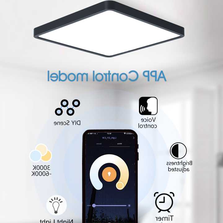Tanio Plac Tuya Wifi inteligentna dioda LED lampa sufitowa APP/pil… sklep