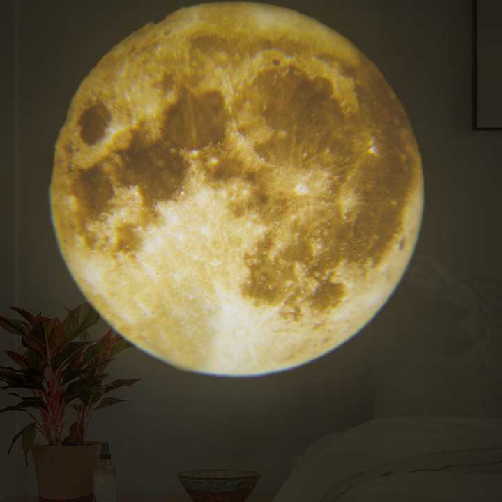 Tanio LED Moon Projection Lamp Birthday Party Background 3D Projec… sklep