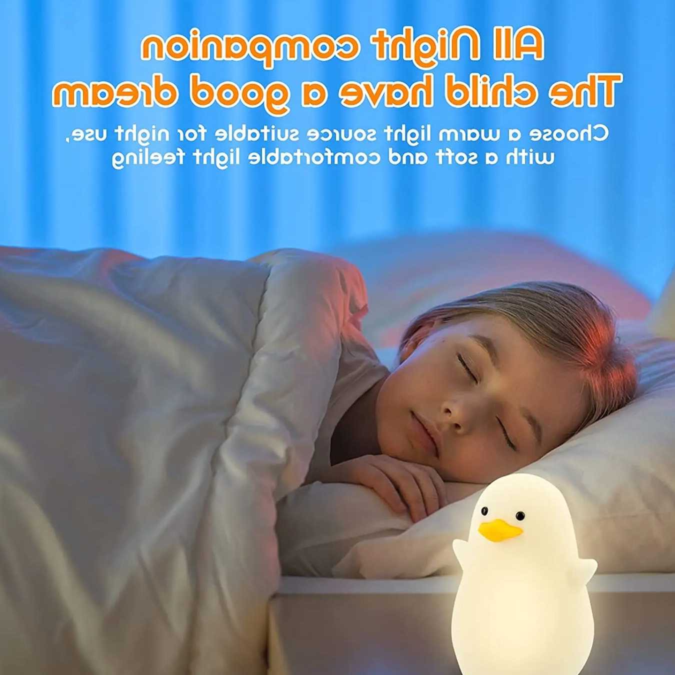 Tanio Cute Duck Led lampka nocna z USB akumulator Nightlights sili… sklep