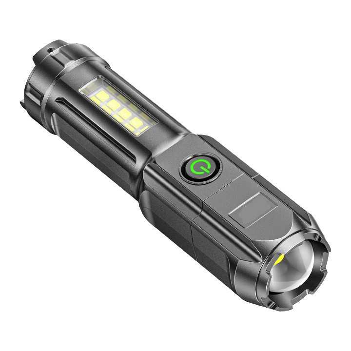Tanio Zoom teleskopowy silne światło latarka USB ładowanie mały pr…