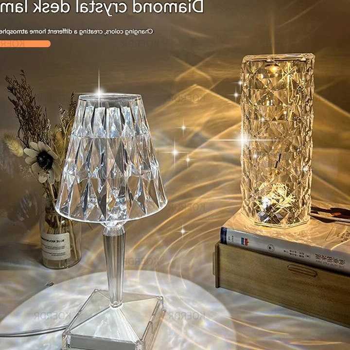 Tanio Diamentowa kryształowa dotykowa lampa stołowa prezent dekora… sklep