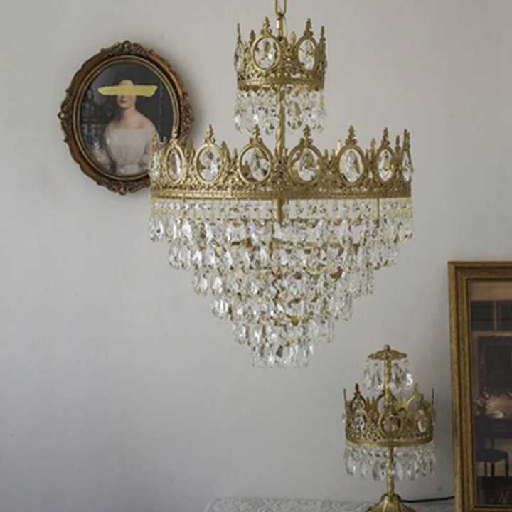 Tanio Nordic Luxure do sufitu Led żyrandol lampy kryształowe salon…