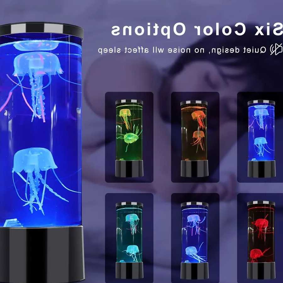 Tanio Lampa LED lampka nocna zmiana koloru Jellyfish Tank akwarium…