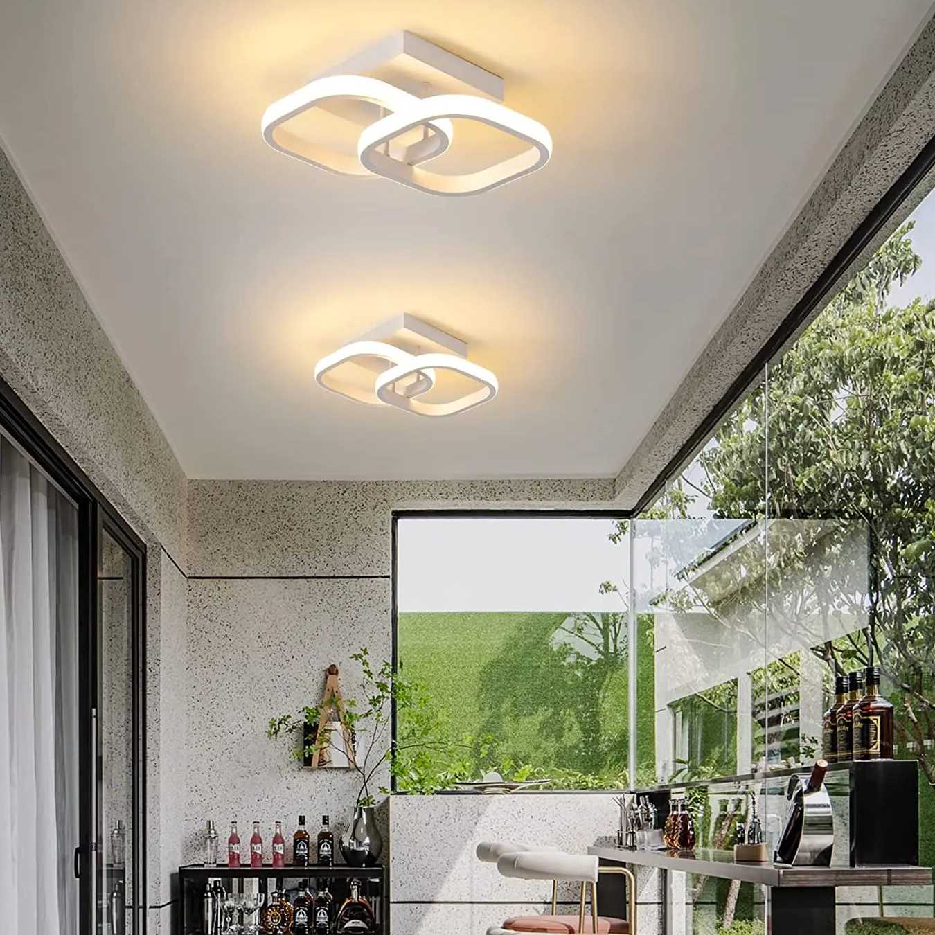 Tanio Akrylowa nowoczesna lampa sufitowa Led Home Decor nordycki k… sklep