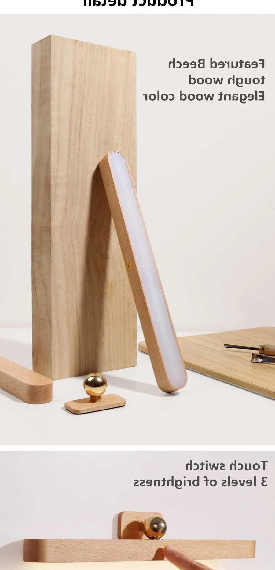 Opinie USB ładowanie drewniane lustro przednie wypełnienie światło … sklep online