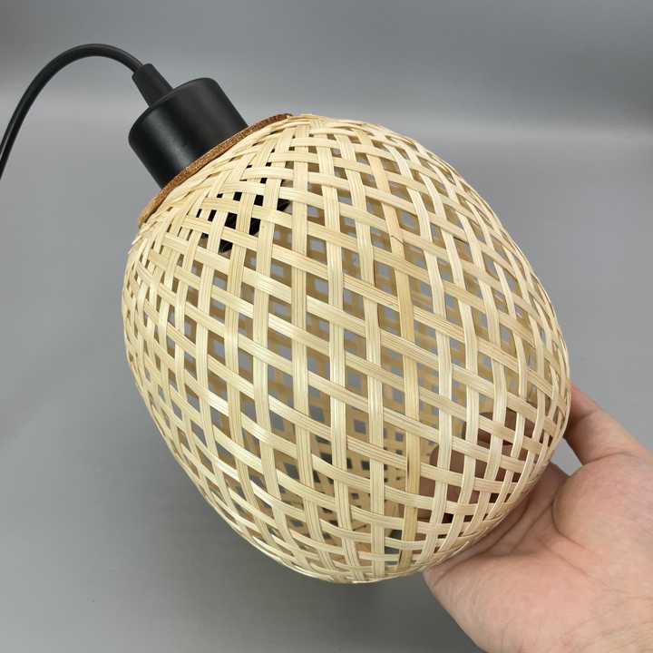 Tanio Lampa wisząca bambusowa w stylu chińskim z LED E27 i abażure… sklep