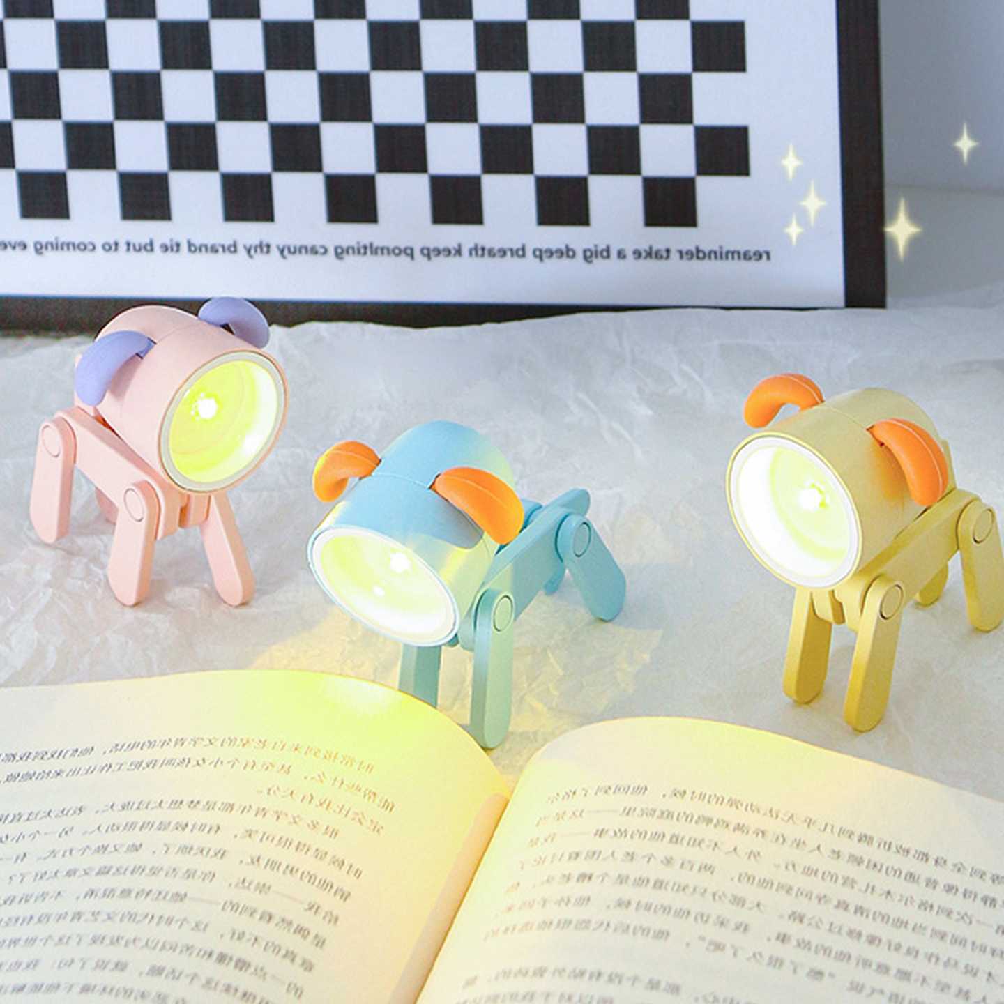 Opinie Mini LED lampka nocna składane Cute Cartoon Pet latarnie ośw… sklep online