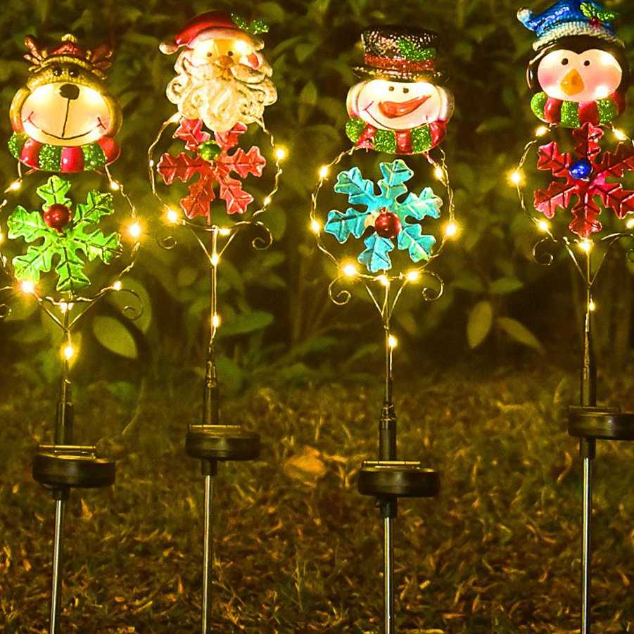 Tanio Świąteczne oświetlenie solarno-LED z dekoracją ogrodową - Sn…