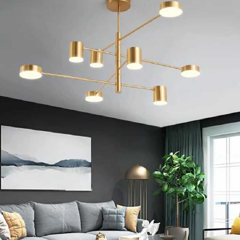 Tanio Złote żyrandole żarówki LED lampa salon jadalnia sypialnia n… sklep