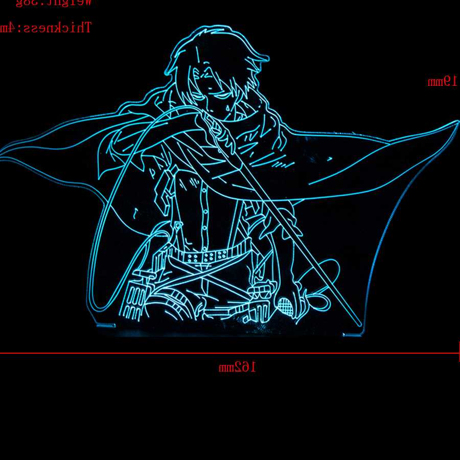 Opinie Atak na Titan Levi Ackerman akrylowa lampa światła 3D Anime … sklep online