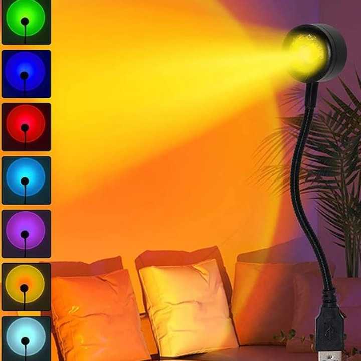 Tanio Lampa projekcyjna Sunset Rainbow USB - oświetlenie atmosfery… sklep