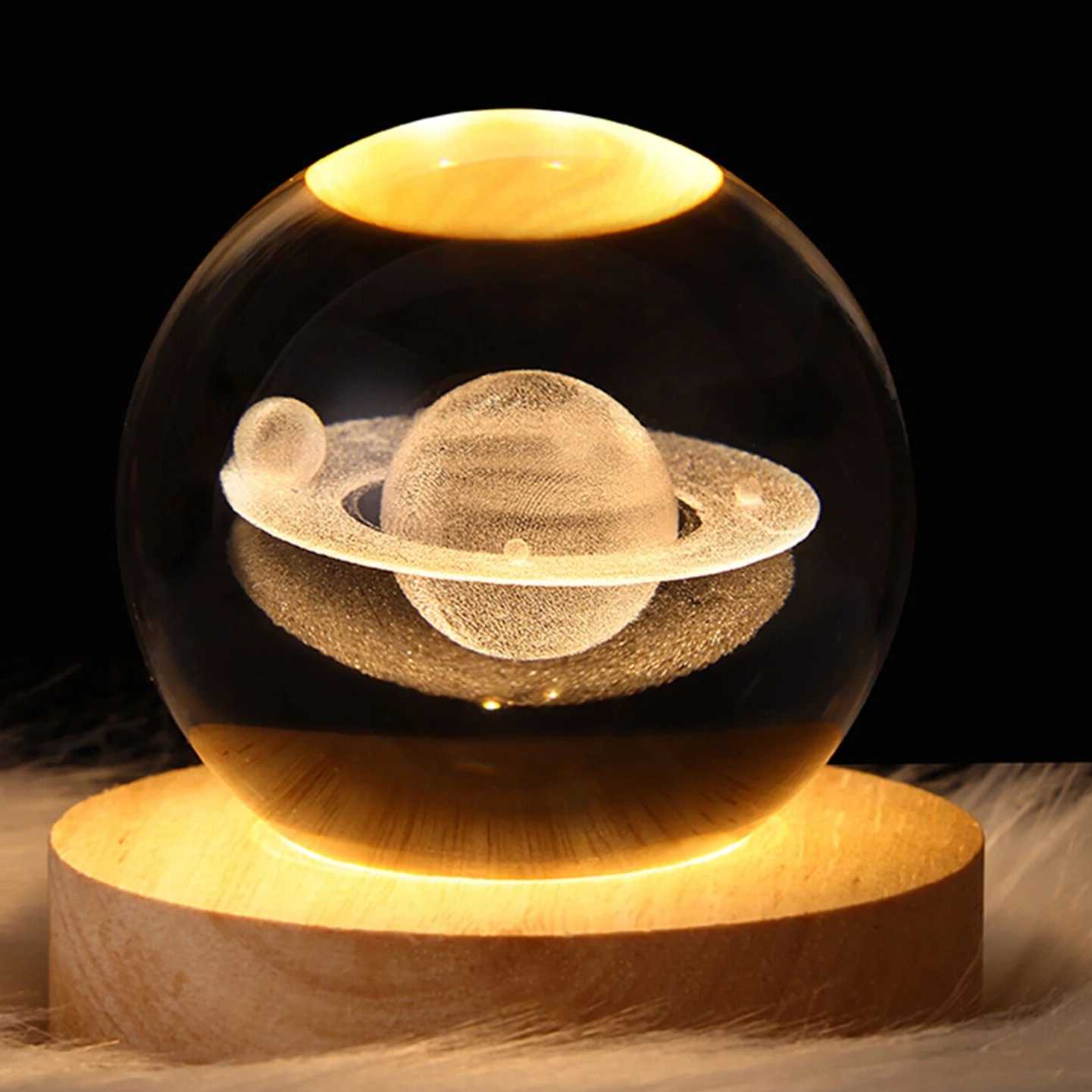 Tanio Kryształowa kula świecąca lampka nocna Led, lampa stołowa z …