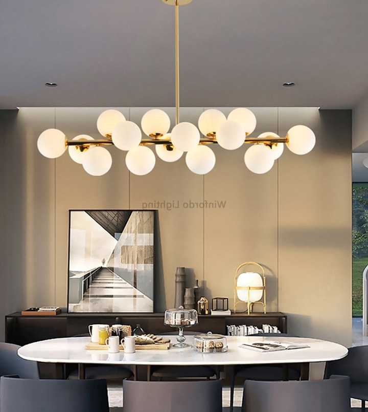 Tanie 2022 nowoczesna lampa wisząca LED Bubble żyrandol do salonu … sklep internetowy