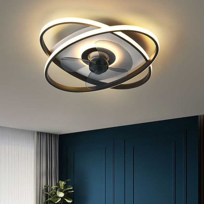 Tanio Nowoczesne, minimalistyczne lampy sufitowe Led wentylator su…