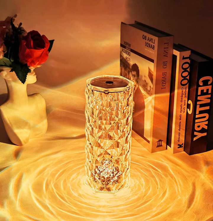 Opinie Sterowanie dotykowe Led różany kryształ lampa 16 kolorów rom… sklep online