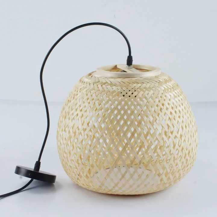 Tanio Lampa wisząca bambusowa w stylu chińskim z LED E27 i abażure… sklep