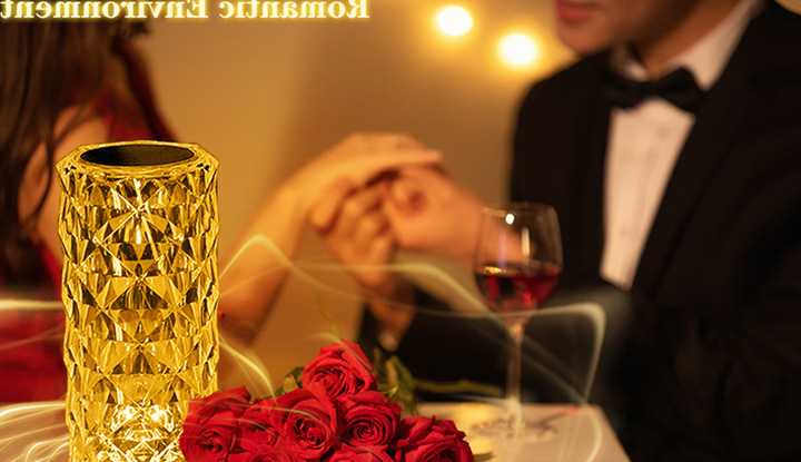 Opinie Sterowanie dotykowe Led różany kryształ lampa 16 kolorów rom… sklep online