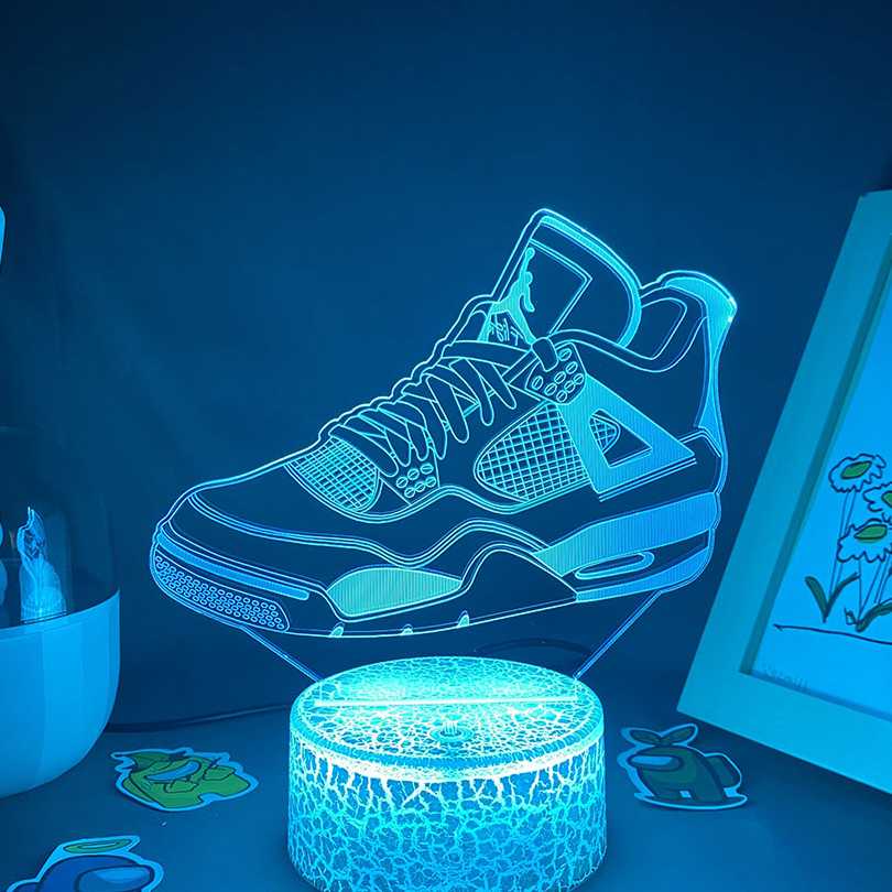 Trampki 3D Neon LED - lampki nocne i dekoracje dla fanów Ota…