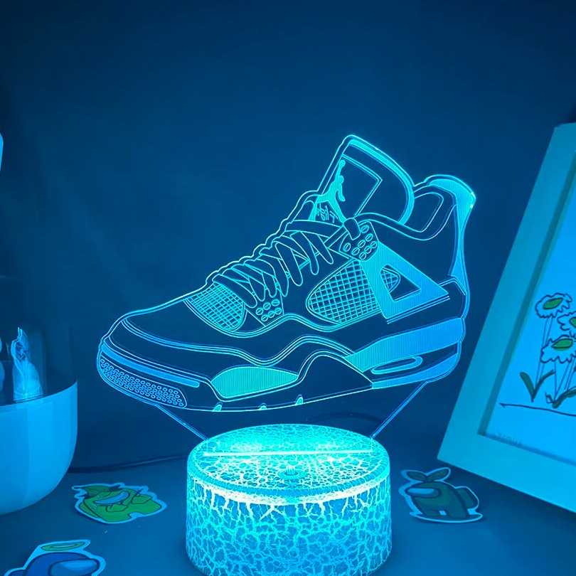 Tanio Trampki 3D Neon LED - lampki nocne i dekoracje dla fanów Ota… sklep