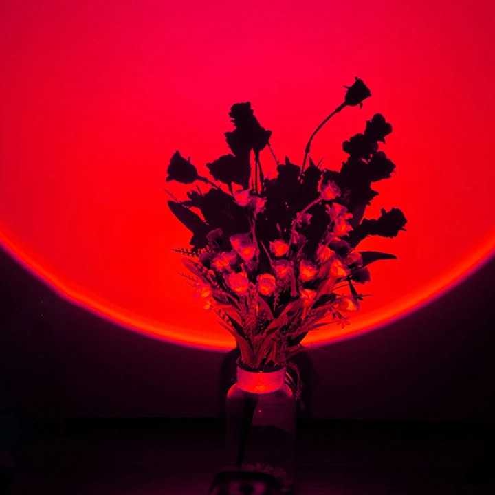 Tanio Romantyczny zachód słońca lampa projektora Usb Tiktok atmosf… sklep