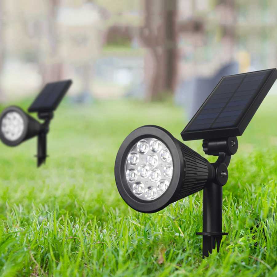 Tanio 12led Solar Power reflektor RGB 12W trawnik zewnętrzny dzied…