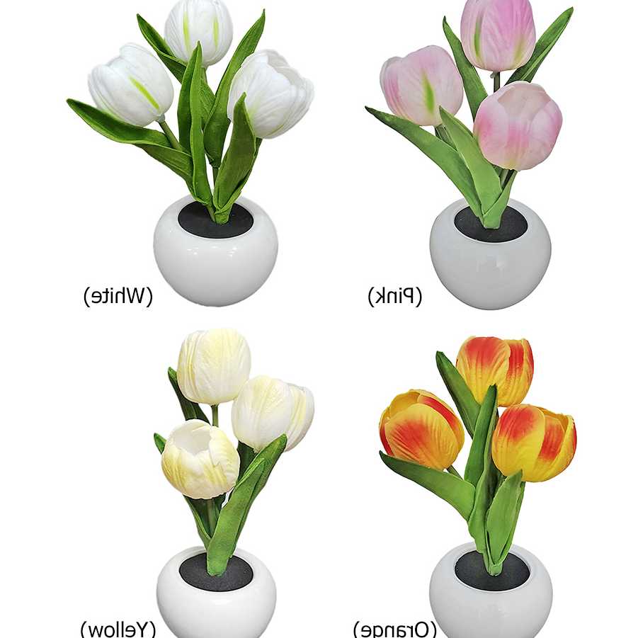 Tanie LED Tulip lampka nocna doniczka kwiatowa roślina doniczkowa … sklep internetowy