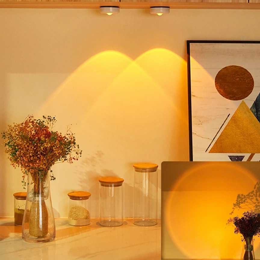 Tanio Dekoracja sypialni światła dotykowy zachód słońca lampa szaf… sklep
