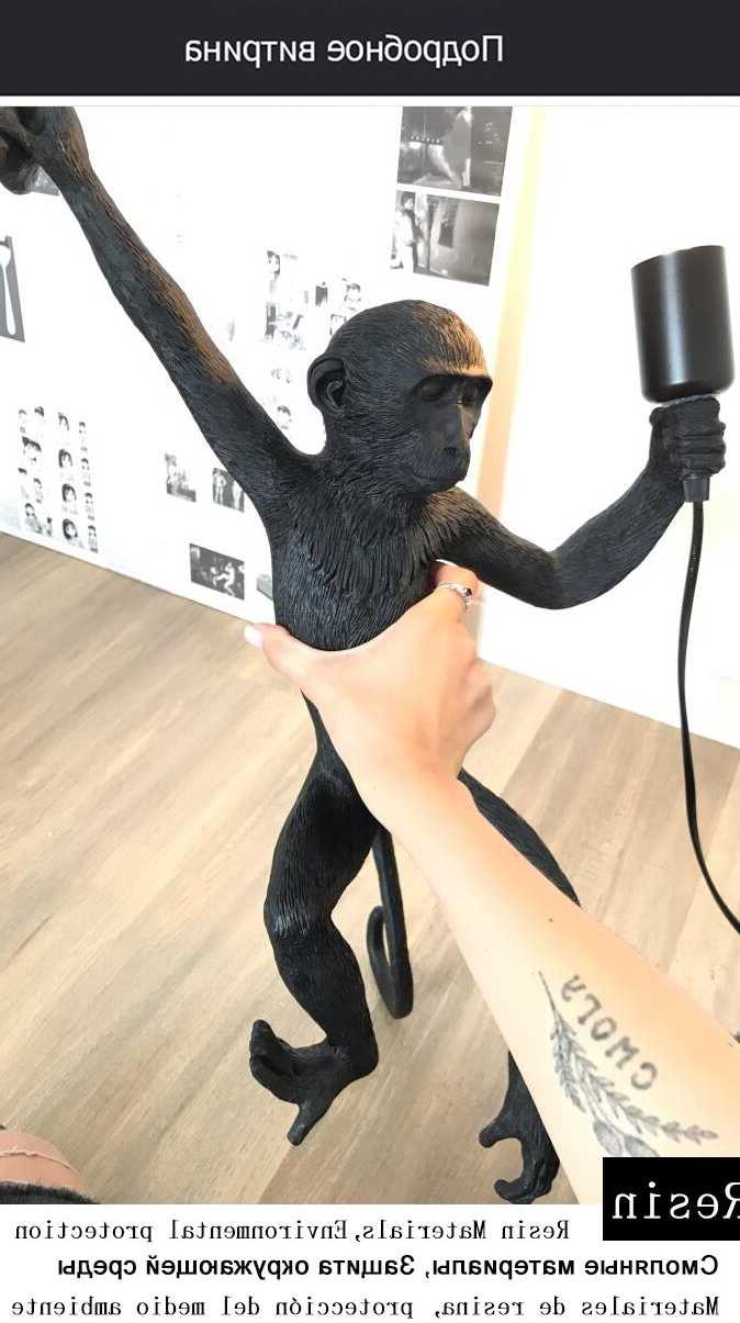 Opinie Nowoczesny czarny małpa lampy liny konopne wisiorek światła … sklep online