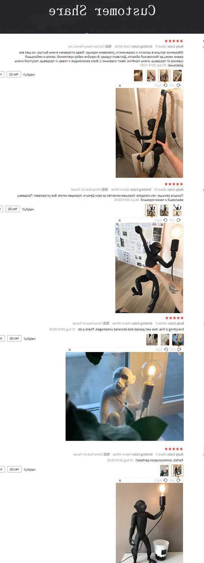 Opinie Nowoczesny czarny małpa lampy liny konopne wisiorek światła … sklep online